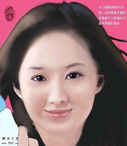 photoshop 鼠绘美女头像