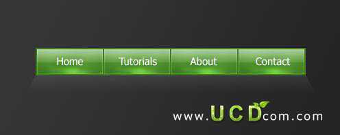 Photoshop 制作漂亮的绿色水晶导航按钮