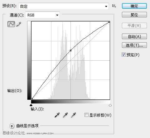 ps利用曲线调出偏暗风景图片鲜艳的绿紫色