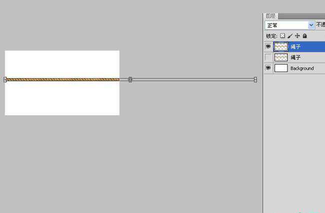 photoshop将利用CS5操控变形工具把绳子扭曲成想要的文字效果