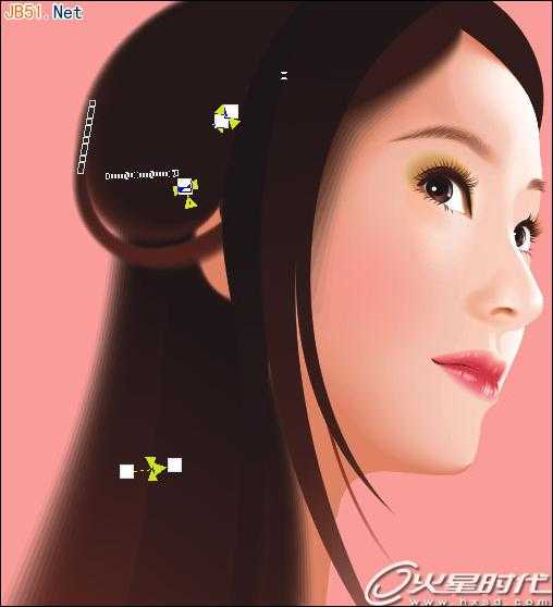 Coreldraw(CDR)设计制作真实的漂亮的古典美女图详细实例教程