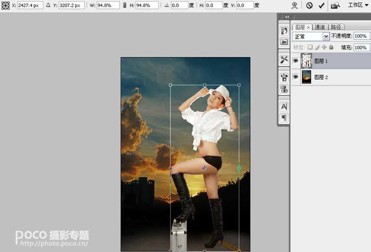 PhotoShop将性感模特图片后期精修制作成杂志封面教程