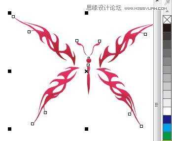 CorelDraw绘制时尚创意的蝴蝶花纹图案教程