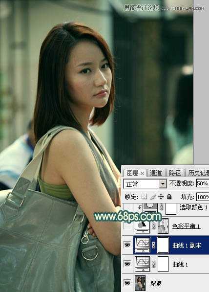 使用Photoshop给美女人像添加怀旧漏光效果