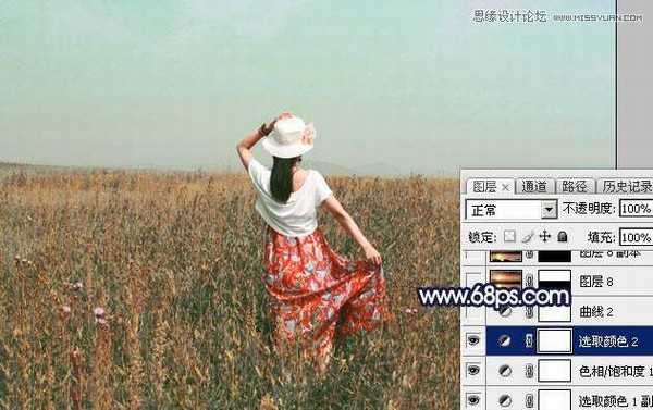 使用Photoshop调出秋季黄昏效果外景人像教程