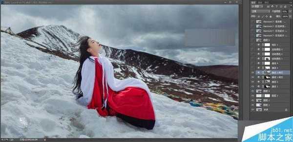 PS打造高原唯美古风雪景人像照片(拍摄和后期修图流程)