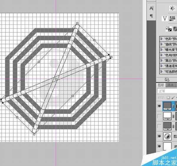 PS CS6布尔运算工具绘制漂亮的太极八卦图