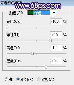 Photoshop调制出灿烂的蓝黄色霞光绿树中的人物图片