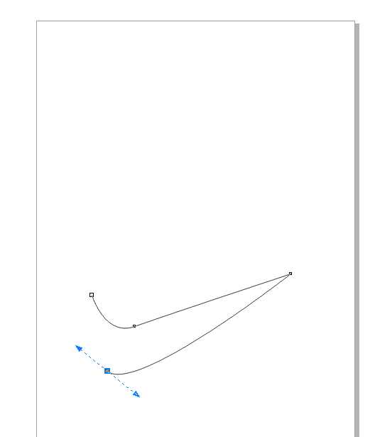 CorelDRAW贝塞尔工具绘制耐克标志