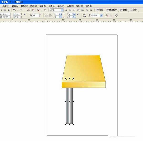 CorelDRAW绘制一张立体效果的桌子