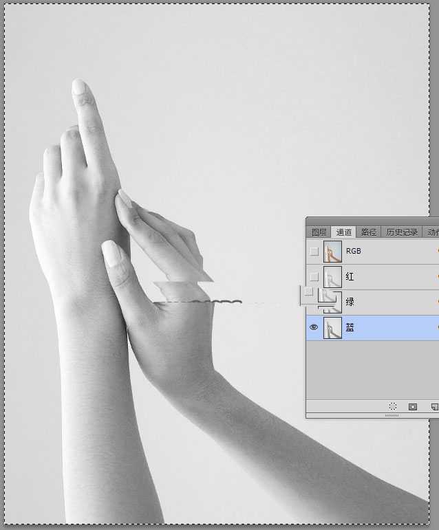 ps怎么将手变成蓝色液态效果? ps手臂液化的教程