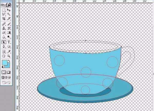 ps怎么画清爽颜色的小茶杯? ps卡通茶杯的绘制方法