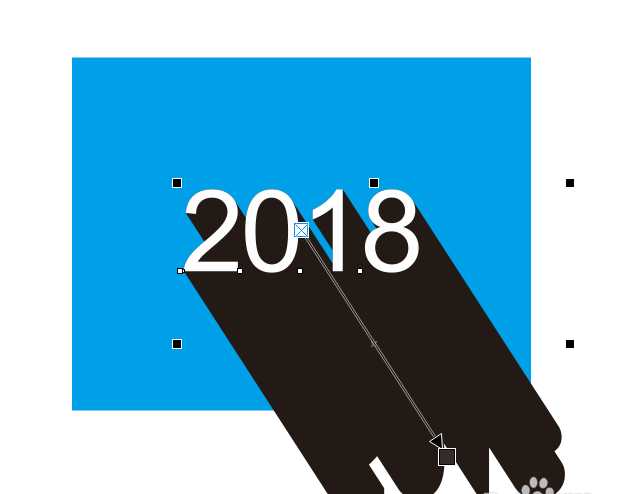 cdr怎么制作长阴影 CorelDRAW 2018给字体快速加长阴影效果教程