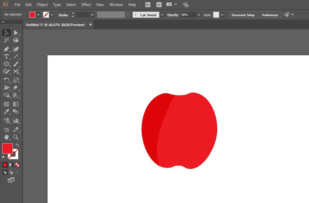 ai怎么画红色的苹果图标? ai苹果的画法