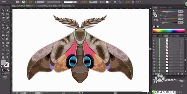 ai怎么手绘飞蛾矢量图? ai画飞蛾的教程
