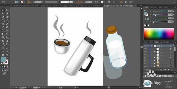 ai怎么绘制保温杯? ai饮水杯的画法
