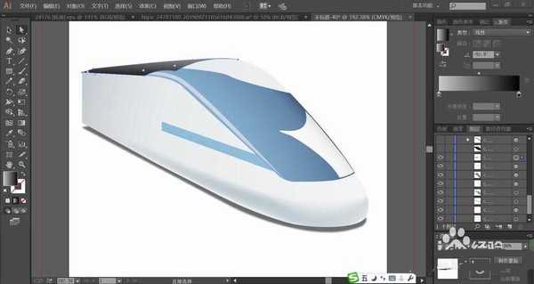 ai怎么画高铁图标? ai列车头图片的画法