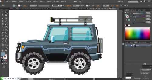 ai怎么设计越野车矢量图 ai越野车的画法